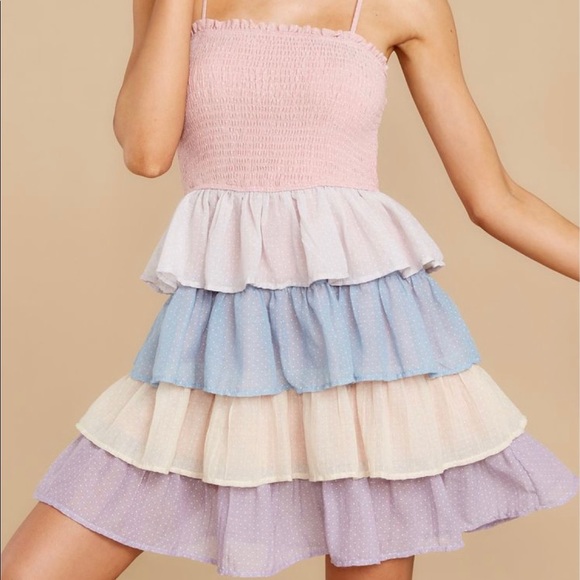 Storia Dresses & Skirts - Storia — Tiered polka dot dress